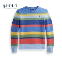 Ralph Lauren Rav Lauren boy 22 years early spring striped cotton round collar needlework RL37000