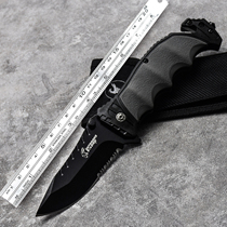 Wolf outdoor knife sharp portable folding knife geometric knife tritium gas portable knife cutting knife self-defense military knife