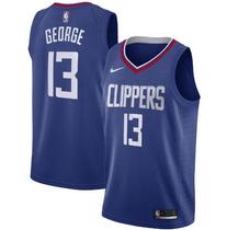 Clippers #13 george blue basketball jersey