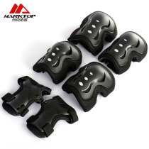 Marquetry skate skate wheel slide skating ice dry ice adult children six pieces of protective elbow guard kneecap