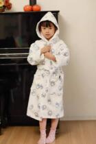  Special foreign trade export original single European and American children and teenagers adult pure cotton with cap absorbent breathable bathrobe