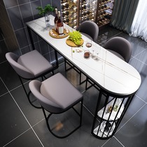 Nordic rock bar Leisure bar table and chair combination Simple modern small apartment Kitchen restaurant entrance partition table