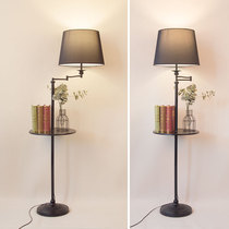 European-style floor lamp Simple decoration Living room study bedroom vertical storage tray Nordic floor lamp Coffee table lamp
