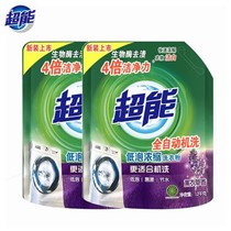 Super washing powder low foam concentrated 1 2kgx2 bags totaling 4 8kg of clothes white biological enzyme to stain and lasting fragrance