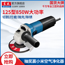 Dongcheng angle grinder S1M-FF-125A electric grinding cutting machine rust grinder polishing machine shou mo ji