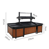 Fruit shelves fresh supermarket supermarket stainless steel vegetables and fruits display shelves multi-storey Zhongdao convenience store fresh food
