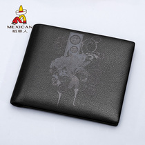 Scarecrow Wallet Male Leather Head Layer Cowhide Young Men Money Clip 2021 New Tide Brand Soft Leather Short