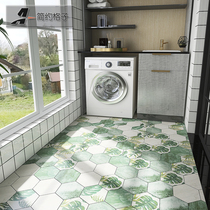 Art Green balcony floor tiles toilet tiles Nordic kitchen small tiles toilet hexagonal tiles wall tiles tiles tiles tiles tiles tiles