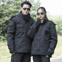 Winter military cotton coat men cold storage thickened warm duty uniform training coat security multi-function waterproof cold clothing