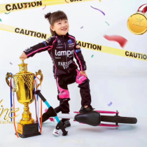 Cool Eva Customized Autumn Winter Children Long Sleeve Riding Wheel Slip Balance Car Performance Racing Car Service Speed Dry Warm Plus Suede Suit
