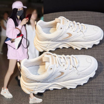 Daddy shoes women 2021 autumn and winter New Wild Women shoes Net red thick bottom sports leisure small white shoes ins tide
