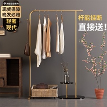Light luxury modern coat rack Floor-to-ceiling marble hanger Home bedroom clothes rack Indoor simple Nordic hanging bag