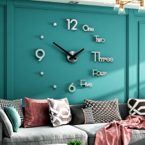 Clock DIY creative watch Net red wall clock living room home fashion no punch modern simple decorative quartz clock