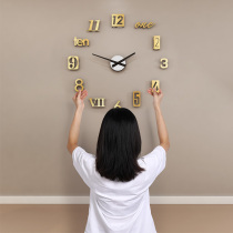 Clock and clock living room without punching Nordic modern simple clock personality creative light luxury hanging watch home fashion