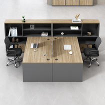 Financial desk chair combination minimalist modern double employee office face to face staff desk