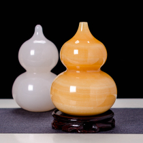 Natural Jade gourd Zhaocai home living room entrance decoration TV wine cabinet housewarming new home opening Vase ornaments