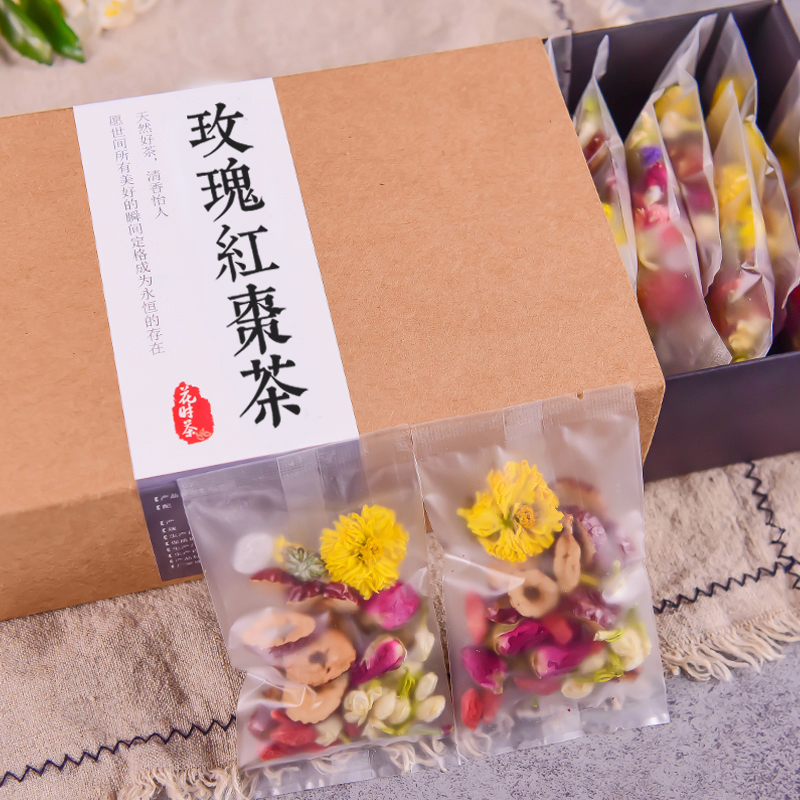 Rose red tea conditioning God-assisted sleeping moisturizing beauty beauty tonic blood conditioning jasmine health combination flower tea