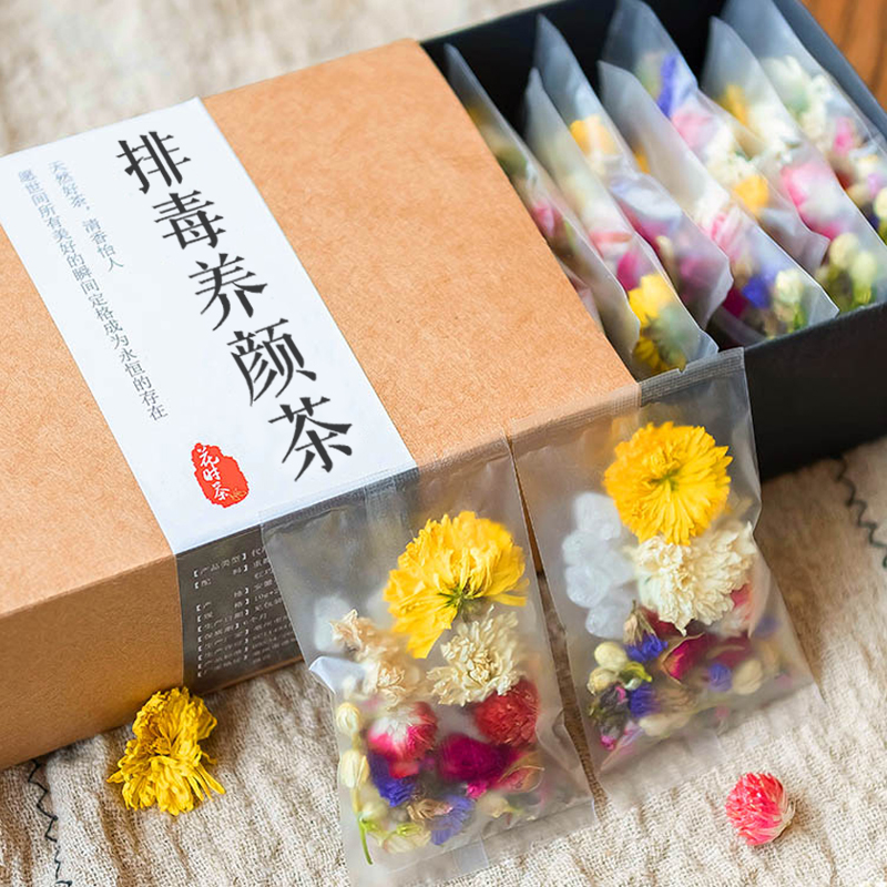 Beauty and beauty inside the conditioning heat to fire scrape oil to fat clear intestines dehumidification and dehumidification health combination flower tea