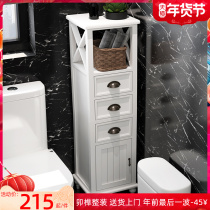 Toilet side cabinet bathroom side cabinet toilet locker toilet slit cabinet narrow cabinet simple modern storage cabinet