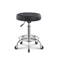 Iron wheel large-scale stool hairdressing beauty stool chair rotating lift roller skating chair round stool for beauty salon