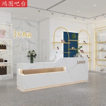 Clothing store cashier company clubhouse reception desk simple modern beauty salon bar counter imitation marble counter