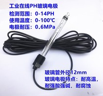 Glass PH electrode industrial online PH meter electrode ph detection probe corrosion resistance acid resistance alkali resistance PH