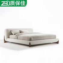 Wai Ji Feng Nordic Cloth Bed Modern Simple Bedroom 18 Wedding Bed Designer Mattress Net Red Homestay Ash