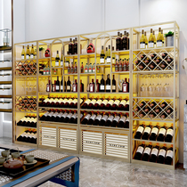 Winery European-style wrought iron wine rack floor wine cabinet White Wine Wine wine red wine storage display rack storage rack wine cup holder