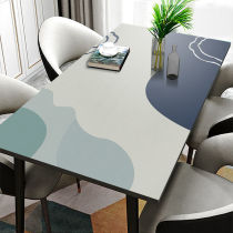 ins Wind leather table mat tablecloth waterproof oil-proof non-washing tea table mat table mat pu tablecloth rectangle