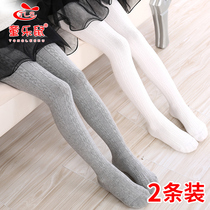 Girls pantyhose Spring and Autumn Cotton Thin Childrens Leggings Medium Thick Wear Foreign Baby White Dance Socks