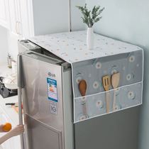 Refrigerator Dust Cover 2021 New Trend Japanese Open Double Door Drum Microwave Printing Waterproof Ash Cover