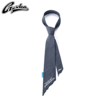 GUUKA gray Hong Kong style tie mens trendy brand hip-hop personality niche irregular ruffian handsome tie men and women the same style