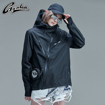 GUUKA city functions wind clothing jacket thin section woman Li now has the same hip hop lovers black windproof clothes lady