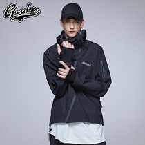 Guuka Tide brand function windbreaker coat male youth Li now same Japanese black assault suit male loose