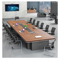 Office furniture New rectangular large office desk Conference table Long table Simple modern negotiation table and chair combination