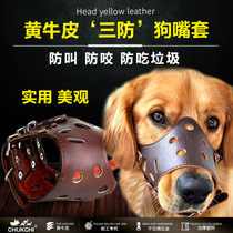 Dog mouth cover anti-call anti-bite mask anti-eating pet dog stop large medium and small dog golden hair Teddy mouth cover