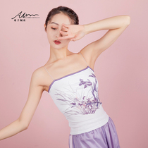Xizis classic dance dress female summer practice suit the bottom of the jacket the new sexy print sling
