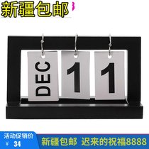 Xinjiang Department Store Countdown small calendar ornaments wooden diy turn page calendar wood furnishings Xinjiang