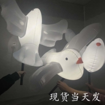 (Spot Day Hair) 2022 Pigeon Lantern Festival Decorations Fat Pigeon Light White Closing Snowflake Lanterns