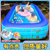 Inflatable swimming pool Large kindergarten childrens swimming pool Household small summer bath tub bath one-year-old baby