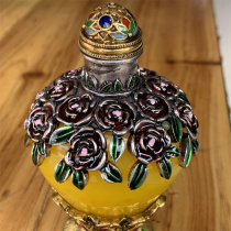 High-end bottle landscape antique miscellaneous silver snuff bottle with diamond double-sided old objects practical cigarette container gift