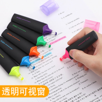 Japan UNI Mitsubishi highlighter pen USP-200 color fluorescent marker pen can window primary school students with candy color thick marking light silver fluorescent hand account notes Review pen