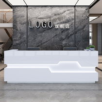 Company paint front desk reception desk simple modern welcome cashier bar office counter desk desk
