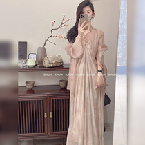 Summer new Chinese style national style suit high-end exquisite niche design beautiful shirt suspender dress super fairy forest