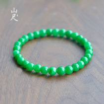 Mountain Ruler) Bracelet Dry Green Emerald Hand Strings Jade Wildei Small Crowdsourced Beads National Wind Green Bracelet Transfer Beads Handmade Accessories