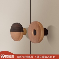 Cabinet door handle modern simple cute wardrobe cabinet drawer semi-circular original solid wood childrens room wardrobe handle