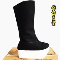  Drama opera high boots Beijing Opera Yue Opera Martial Arts costume Xiaosheng Dynasty boots High-top official boots Martial Arts opera thick-soled boots
