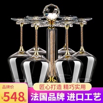 Creative crystal glass 24K gold foil wine glass Burgundy wine glass goblet high-end household set