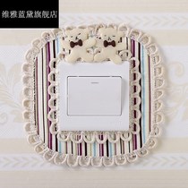 Cloth Art With Pocket Wall Patch Light Switch Socket Decoration Protective Sheath Home Patch Wall Fire Plugboard Hood Panel Cover Brash
