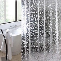 Waterproof and mildew proof thickening 3D shower curtain PVC mosaic shower curtain cobblestone hanging curtain bathroom door curtain